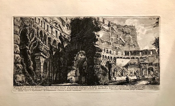 Piranesi Giovanni Battista (1720-1778) Veduta degli avanzi dell'Anfiteatro Flavio dalla parte interna 1756 Roma